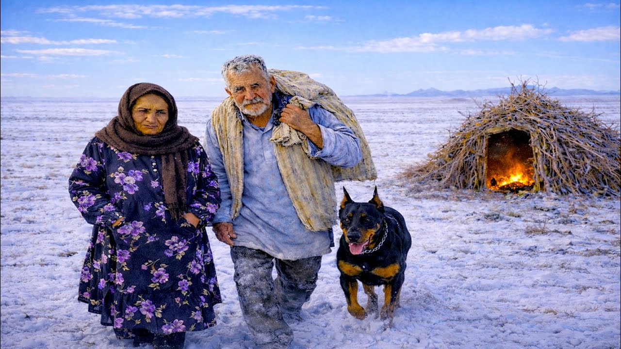 Выживание в пустыне в одном из самых холодных регионов Ирана | Снежное морозное зимнее утро