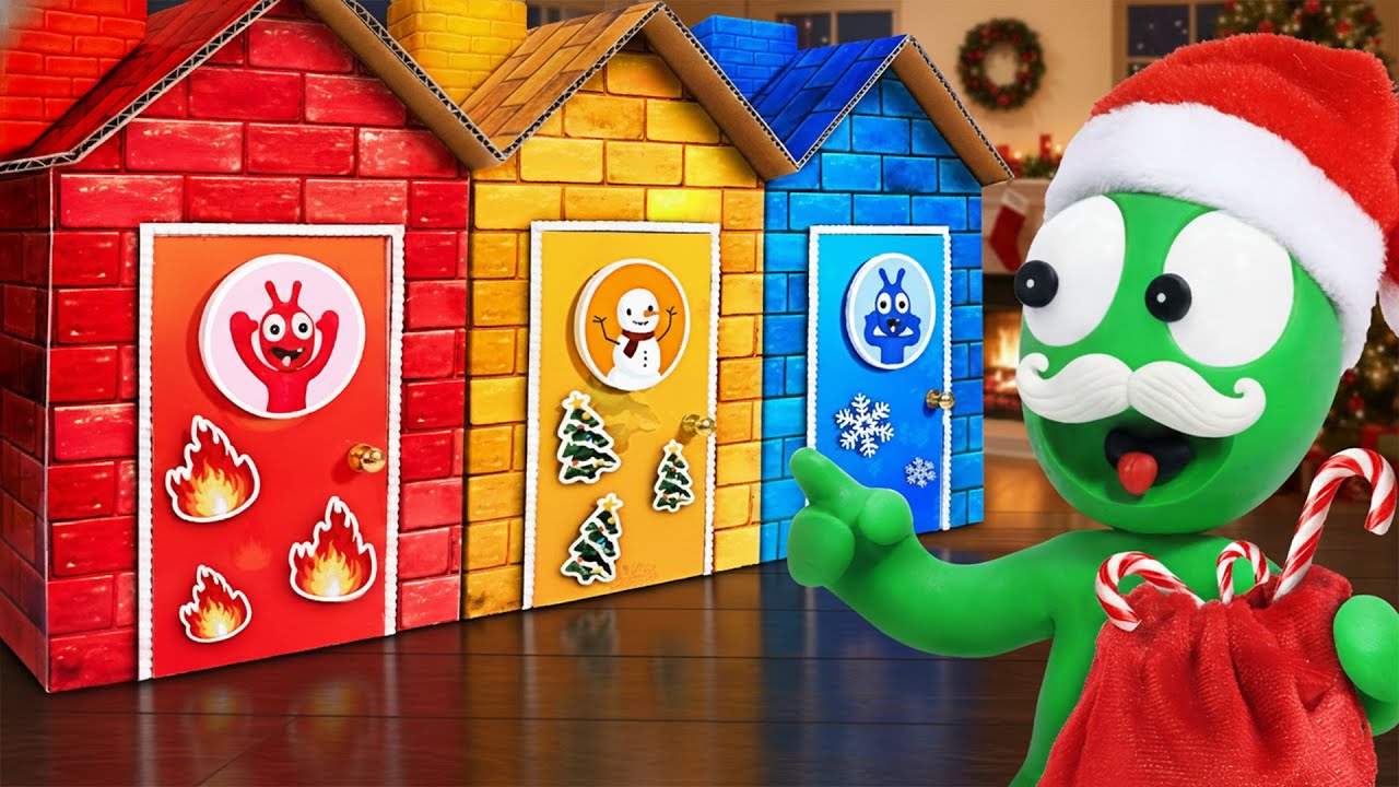 Pea Pea Becomes Santa Claus to Deliver Gifts to 3 Mysterious Houses – What’s Inside 🎅