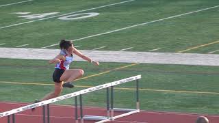 Junior Ashley Lam wins her 300m Hurdle heat with 8 seconds personal best at District Champs