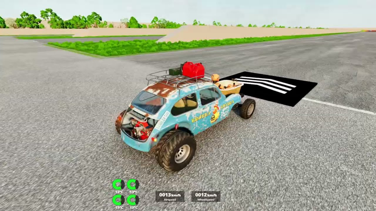 Speed boost 1000kmh which car can survive #24 - BeamNG.Drive