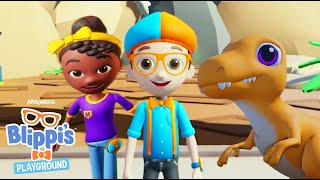 blippi meekahs dino pet adventure roblox gaming blippi educational videos for kids