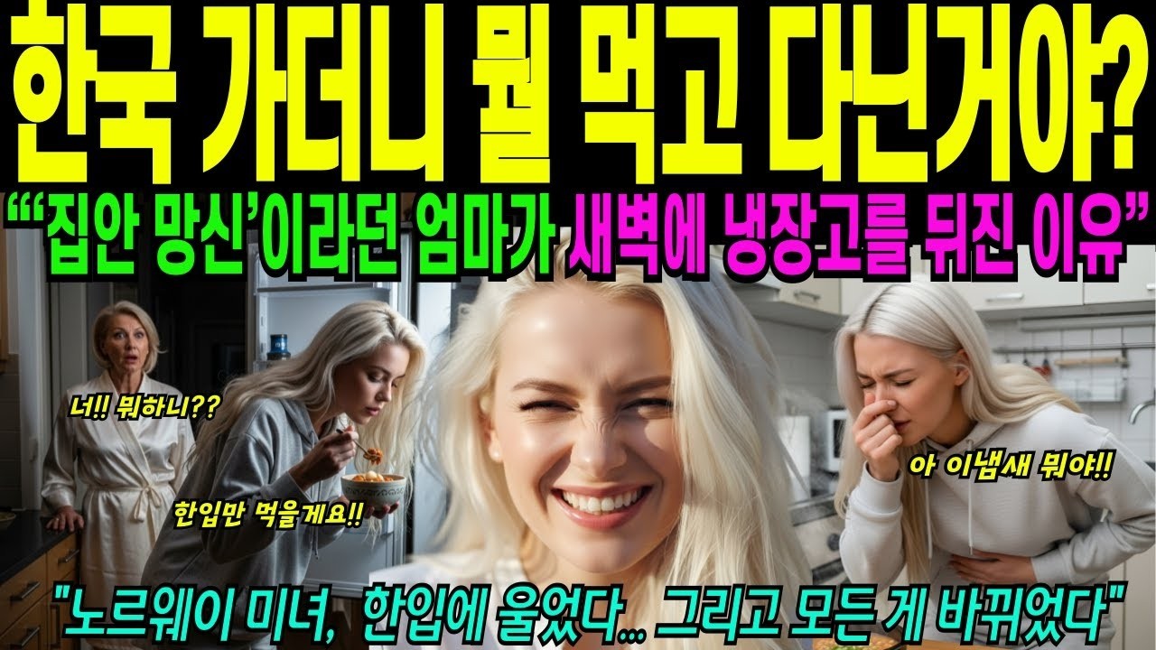 해외감동사연 한국 가더니 뭘 먹고 다니는 거야, 노르웨이 엄마 미슐랭 쉐프의 고민, 노르웨이 미녀의 한국 음식으로 반전