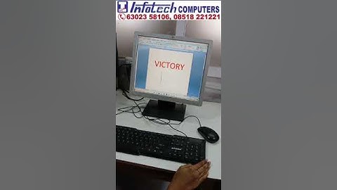 Create Victory Word Document | Infotech Computers Bhagya Nagar Kurnool 6302358106 #training