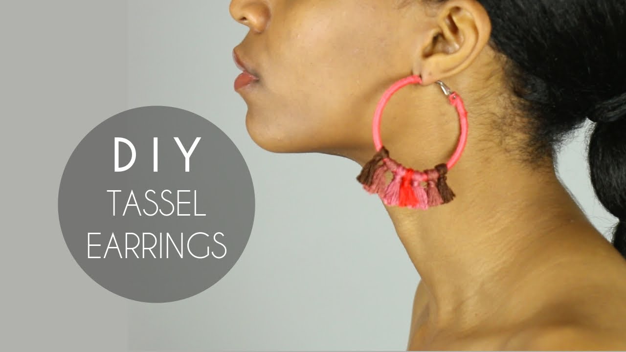 DIY Tassel Hoop Earrings YouTube