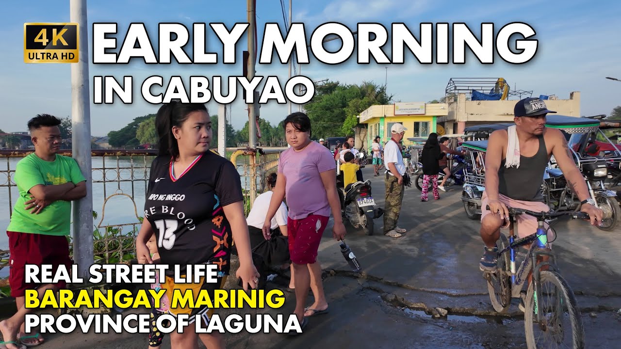 EARLY MORNING in CABUYAO CITY, Laguna Philippines Walking Tour | Brgy. Marinig [4K]