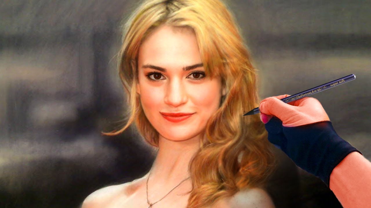 Cinderella / Lily James Drawing - Color Pastel - FREE Art Tutorials (link in desc)