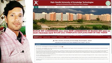 BASAR IIIT CAMPUS | Basar IIIT Admissions 2021 | Complete Explanation in the Video | #ByVenkatesh