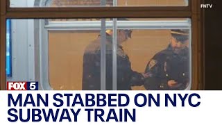 Man stabbed repeatedly on NYC subway train