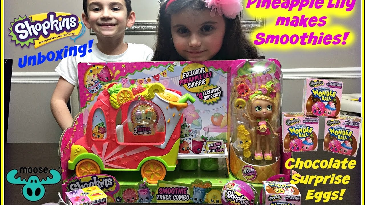 Shopkins Chocolate Surprise Eggs! UNBOXING with PINEAPPLE LILY!