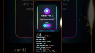 💎 Animated Glass Card  #html #css #webdevelopment #frontend #coding