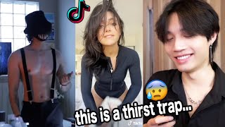 innocent asian boy reacts to Big Tshirt Billie Tiktok challenge