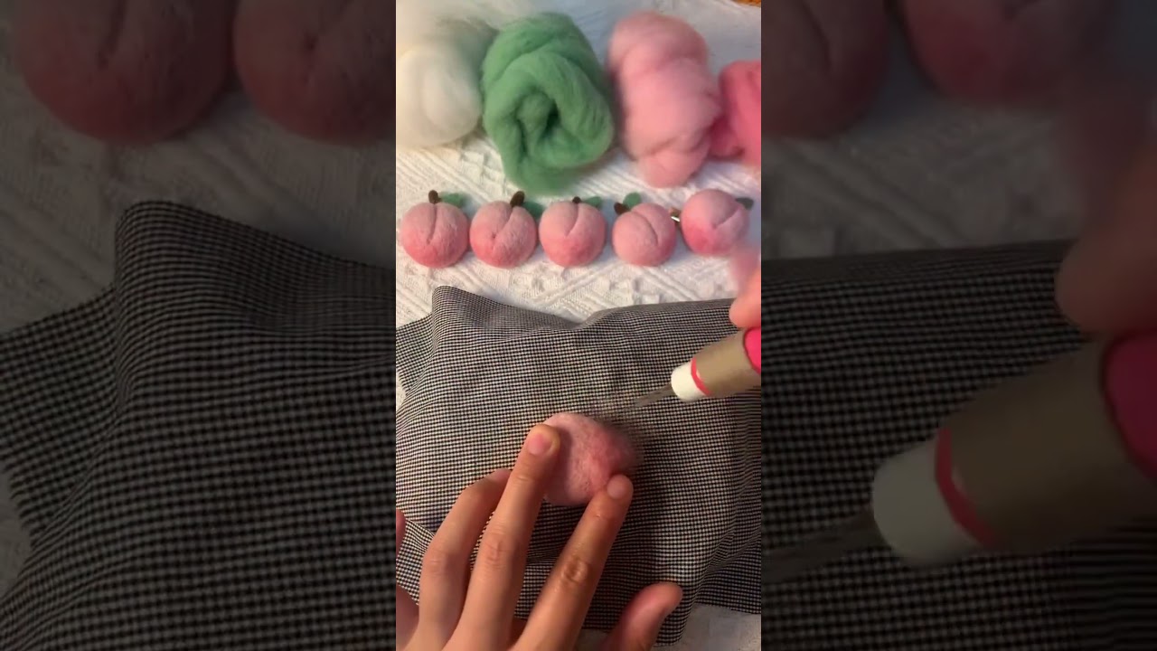 How to Needle Felt a Cute Peach 🍑 | Easy DIY Tutorial for Beginners