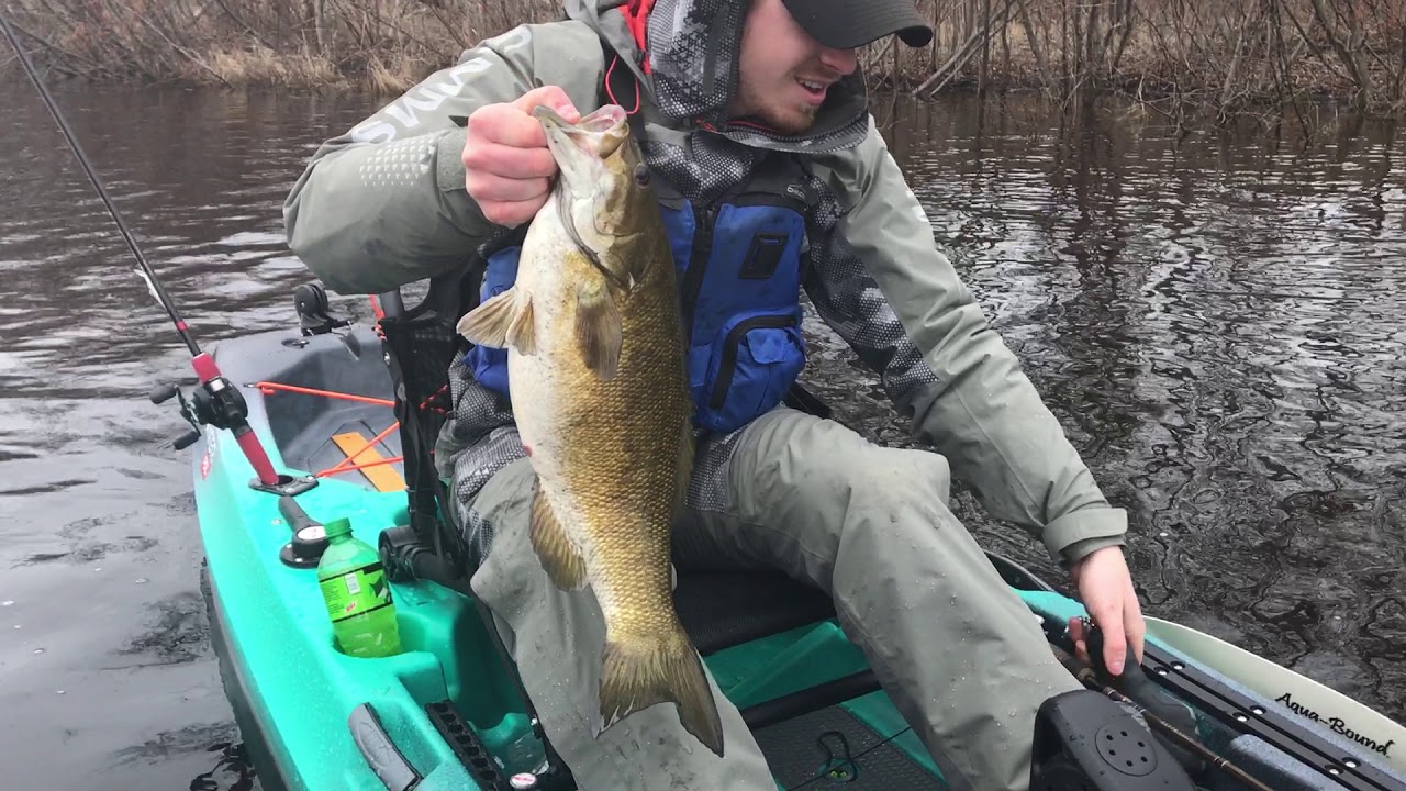 Spring Kayak Fishing for BIG SMALLMOUTH BASS YouTube