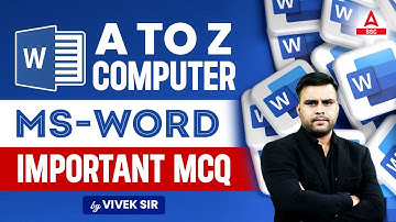 Computer for All SSC Exams 2023 | A To Z Computer | MS Office Important MCQ | By Vivek Sir