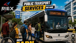 Public Transport Services Bus Simulator Gameplay | Picking Up Passengers  Driving 🚌 | RIEX Gaming screenshot 2