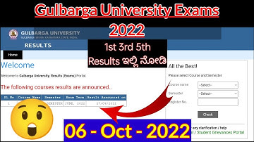 Gulbarga University Result Announced online all UG Degree Course