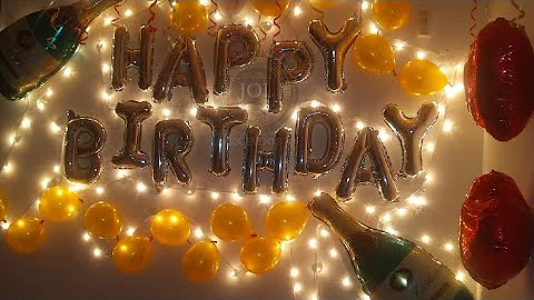 Birthday Surprise For Husband, Birthday Room Decoration Ideas at Home Using Balloons, Party Decor