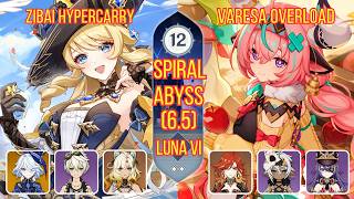 C0 Navia Hypercarry - C0 Varesa Overload | Genshin Impact Abyss Luna VI (6.5) Floor 12
