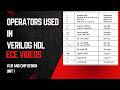 Operators used in Verilog HDL