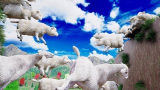 All Sheep Stampede and run falling mountain l sheep run fall screenshot 4