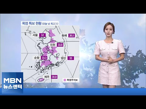 [MBN뉴스센터 날씨]폭염 확대…밤까지 요란한 소나기 주의! [MBN 뉴스센터]