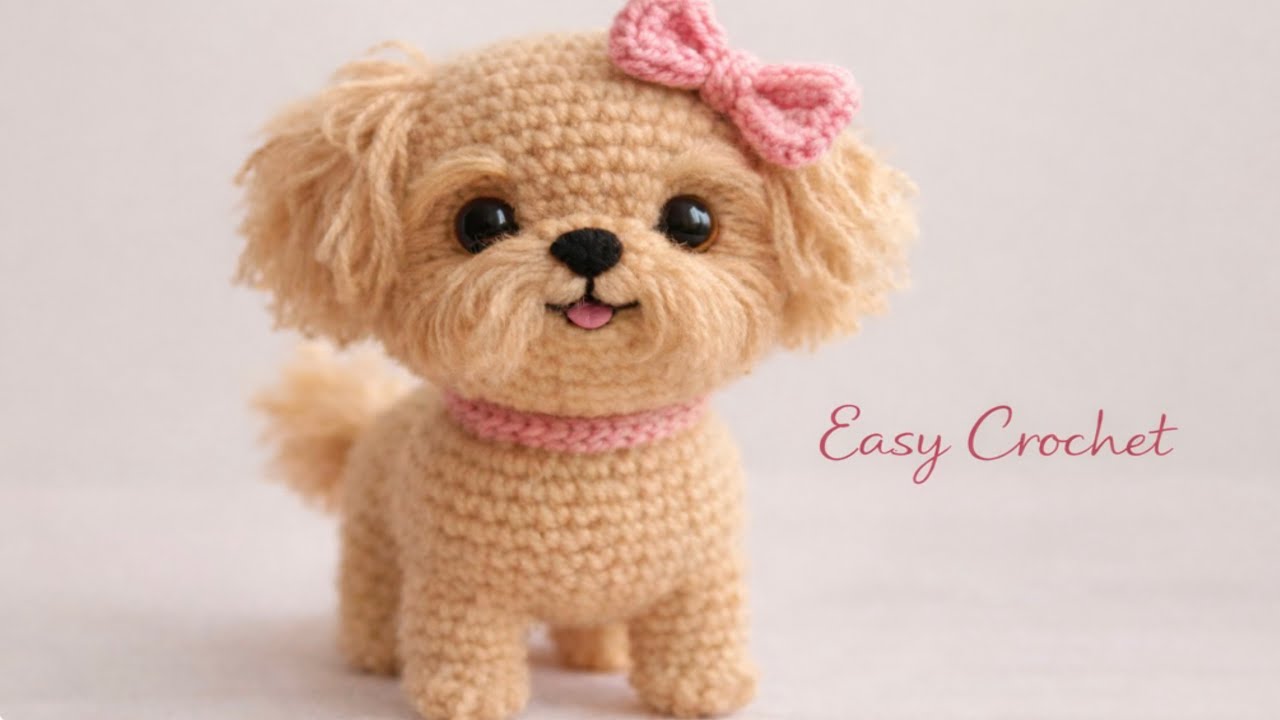 Crochet Dog Puppy Free Pattern/how to crochet a dog tutorial/how to crochet dog for beginners part2)
