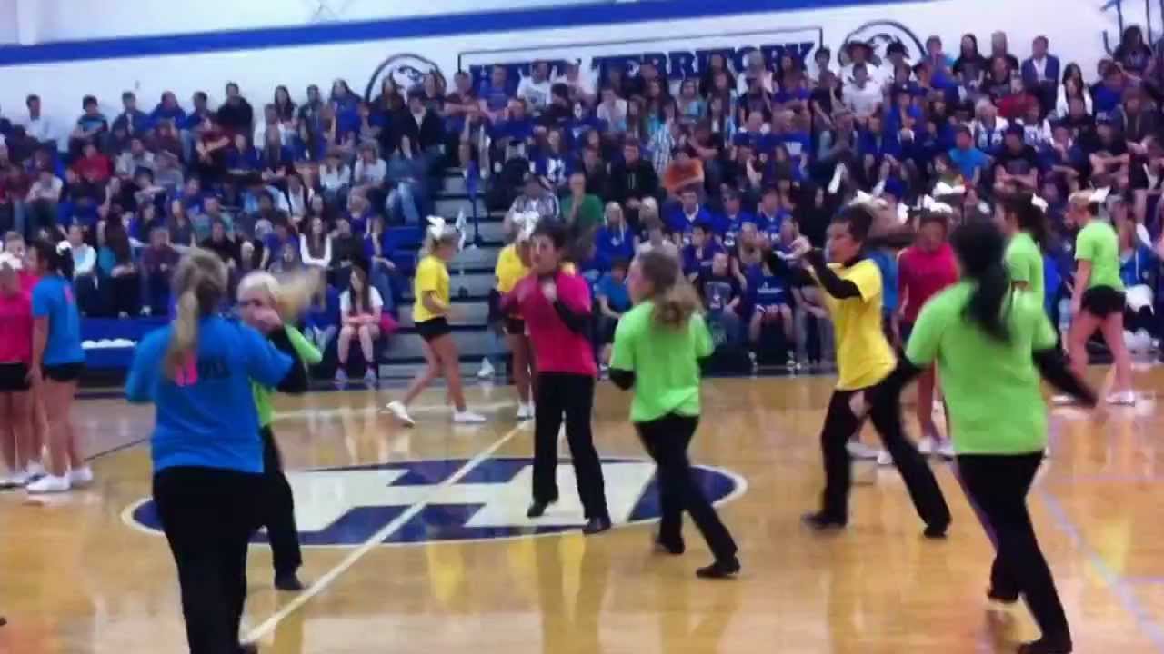 Hillsboro High School Homecoming Assemly - Hawkettes ft. Hawks