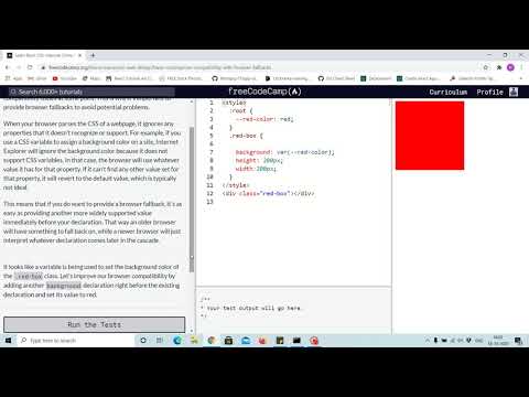 Tutorial 41 - Improve compatibility with browser fallback - free code camp (Explained)