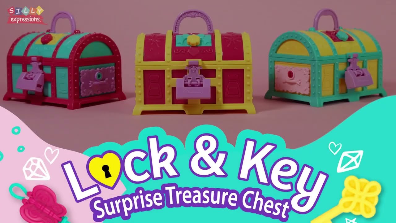 Lock & Key Surprise Treasure Chest by Silly Expressions Almar Sales