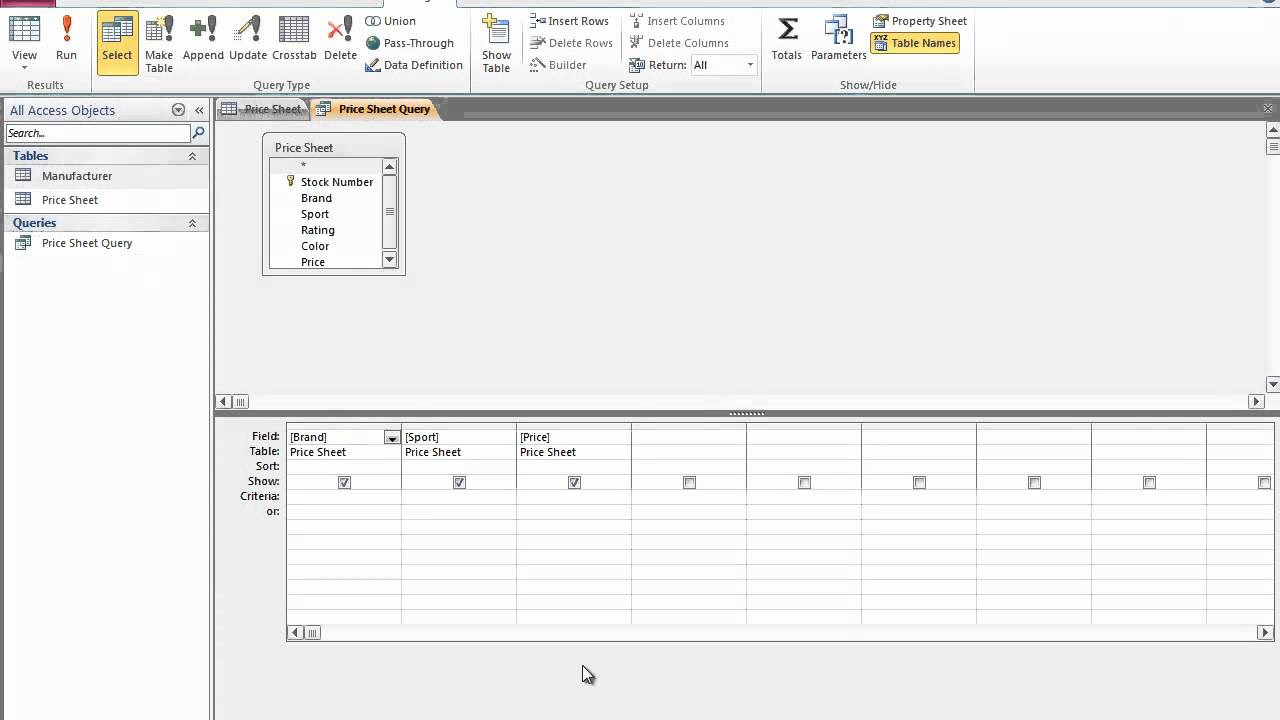 New Update How to Create A Query In Microsoft Access 2010
