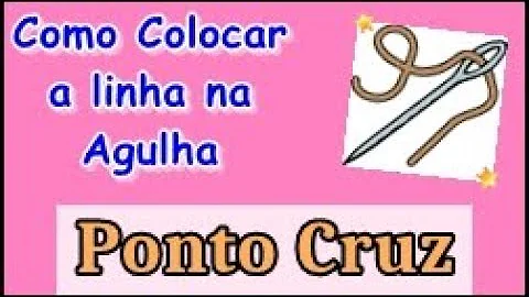 Como prender a linha ponto cruz?