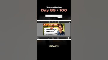 Day 89/100💡✅ Thumbnail Design! #shorts #thumbnail #photoshop #design #100dayschallenge #challenge