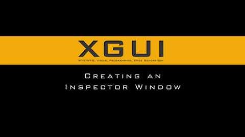XGUI: Inspector Window Creation