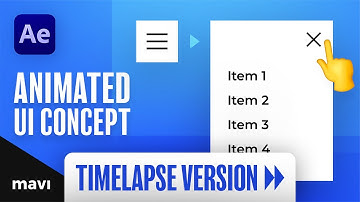 [TIMELAPSE ⏩] Animated Hamburger Menu UI Concept in After Effects (Full Process)