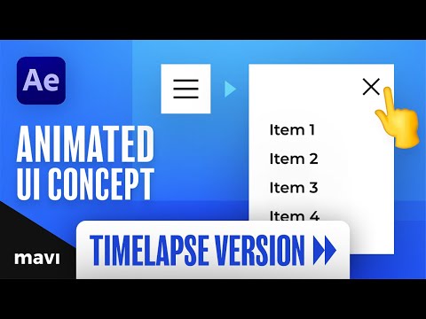[TIMELAPSE ⏩] Animated Hamburger Menu UI Concept in After Effects (Full Process)
