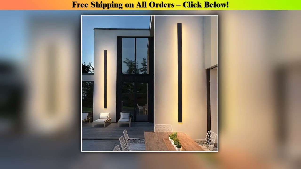 Waterproof LED long wall light ip65 outdoor lighting garden country house balcony light interior
