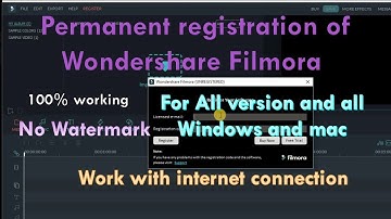 How to permanent register Wondershare filmora ,No Watermark,work with internet connection