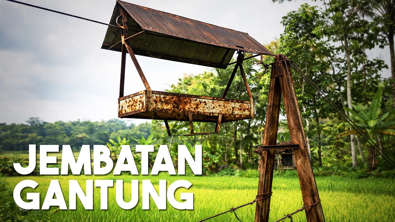 Kagum melihat jembatan gantung dan bendungan tua Belanda