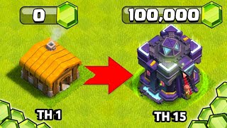 تمكيس القرية من التاون1 الى التاون 15 في  8 دقائق!  | كلاش اوف كلانس Clash of Clans screenshot 5