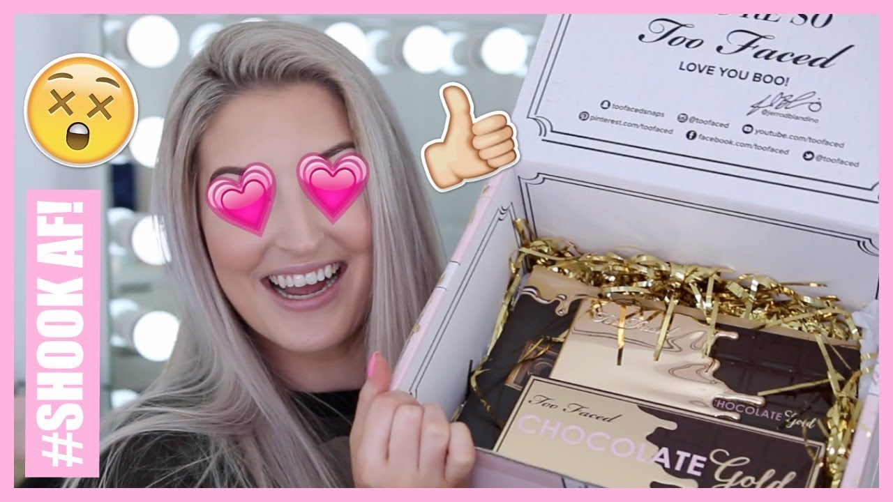 TOO FACED CHOCOLATE GOLD PALETTE SWATCHES & REVIEW