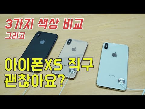 애플 아이폰XS 3가지 색상 비교 그리고 직구 괜찮나요? (iPhone XS 3 Colors) [4K]