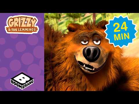 Raccolta di inseguimenti e combattimenti | Grizzy e i Lemming | Boomerang Italia