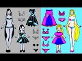 Paper Dolls Dress Up - Costume Sadako & Rapunzel Family Dress Handmade  P3 - Fairy Tales #42