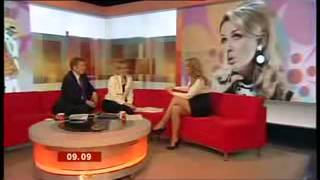 Y Legs Claire Sweeney In Black Mini Skirt Black High Heels