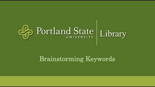 Brainstorming Keywords