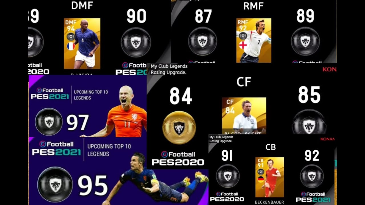 Pes 21 Legends Upgraded Rating | Pes 21 New Possible Legends And Iconics |