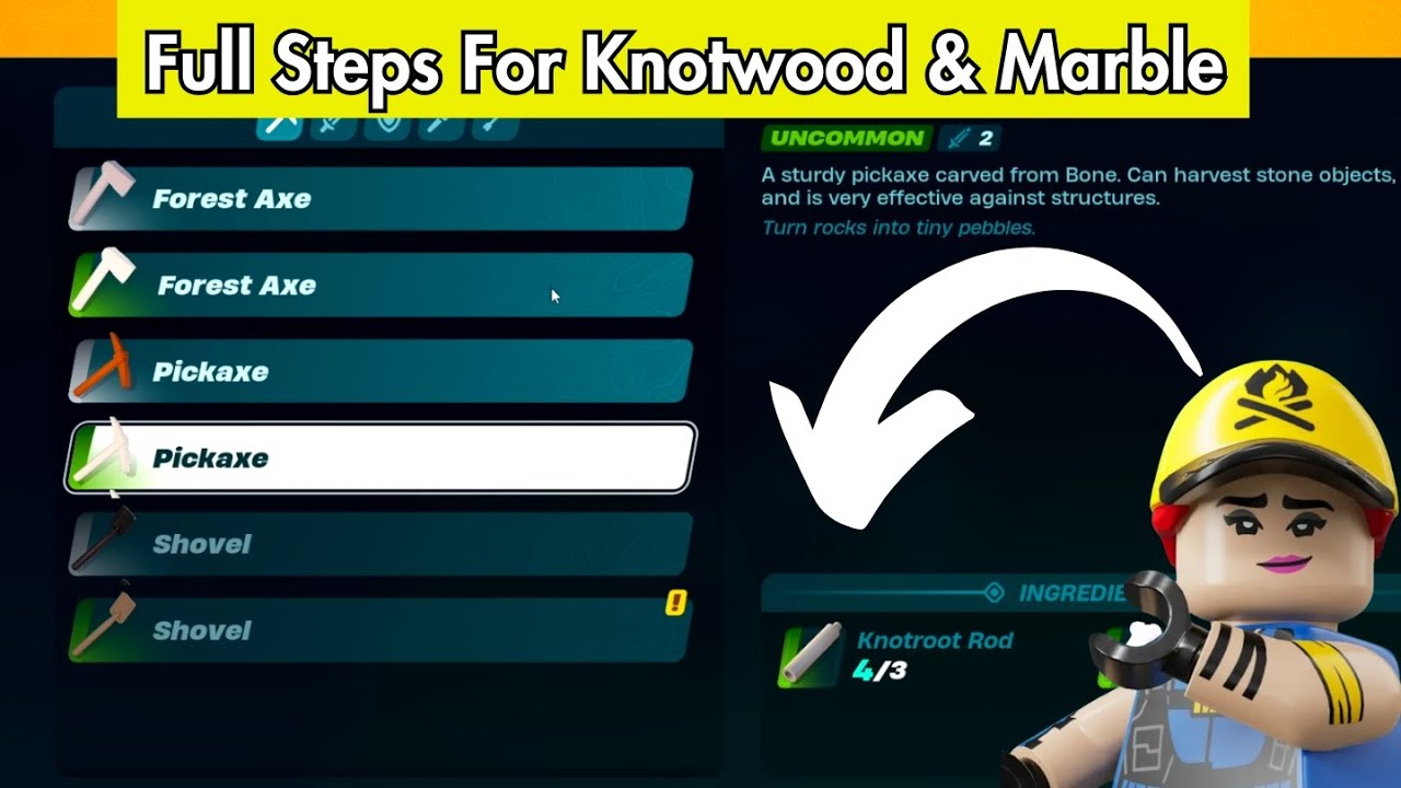 How To Get Knotwood & Marble in Lego Fortnite Everything You Need