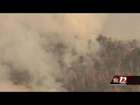 Sauratown Mt. Wildfire Noon Update