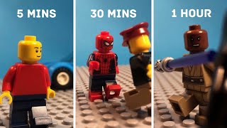 LEGO Animation in 5 min vs 30 min vs 1 hour (Stop-Motion Challenge)