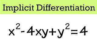 implicit differentiation with product rule, calculus 1 tutorial